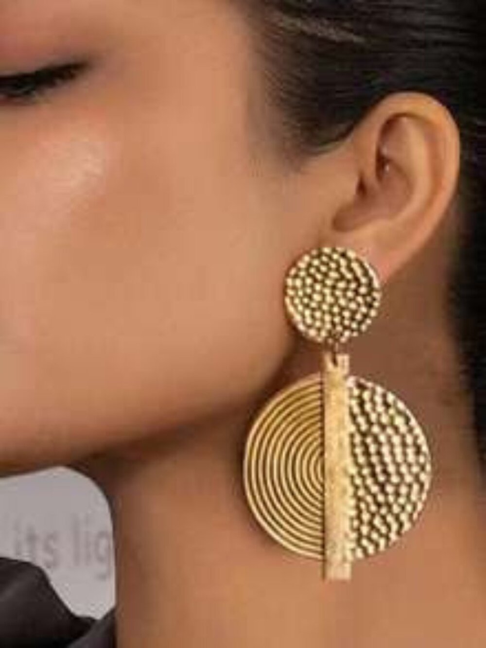 Gold Statement Earrings Elegant